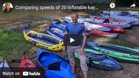 Comparing speeds of inflatable and foldable kayaks, and more