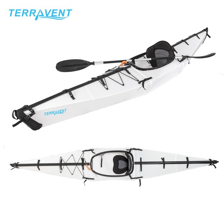 Used Terravent K1 Folding Kayak - White, 90-95% New, with complete accessories.