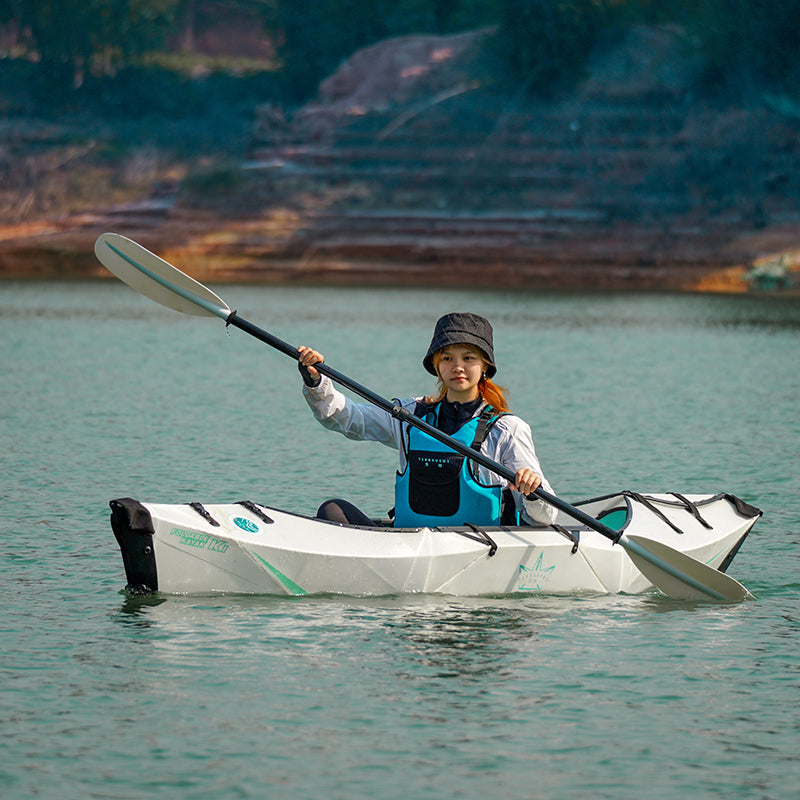 TERRAVENT K1 - Portable Folding Kayak, White, 2023 New Version